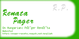 renata pager business card